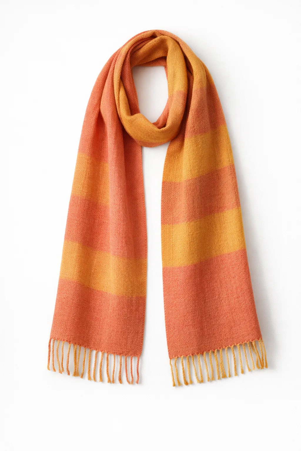 Woven Scarf, Madder and Marigold