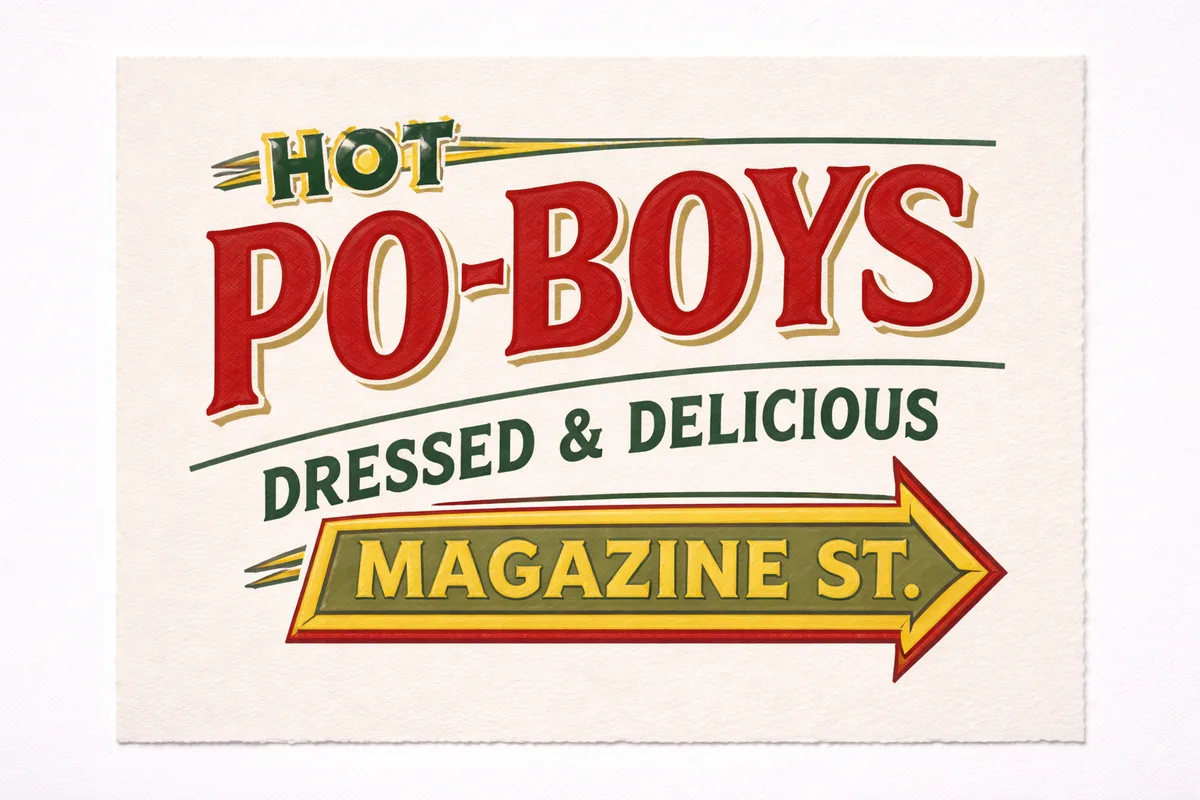 Po-Boy Sign, Magazine Street
