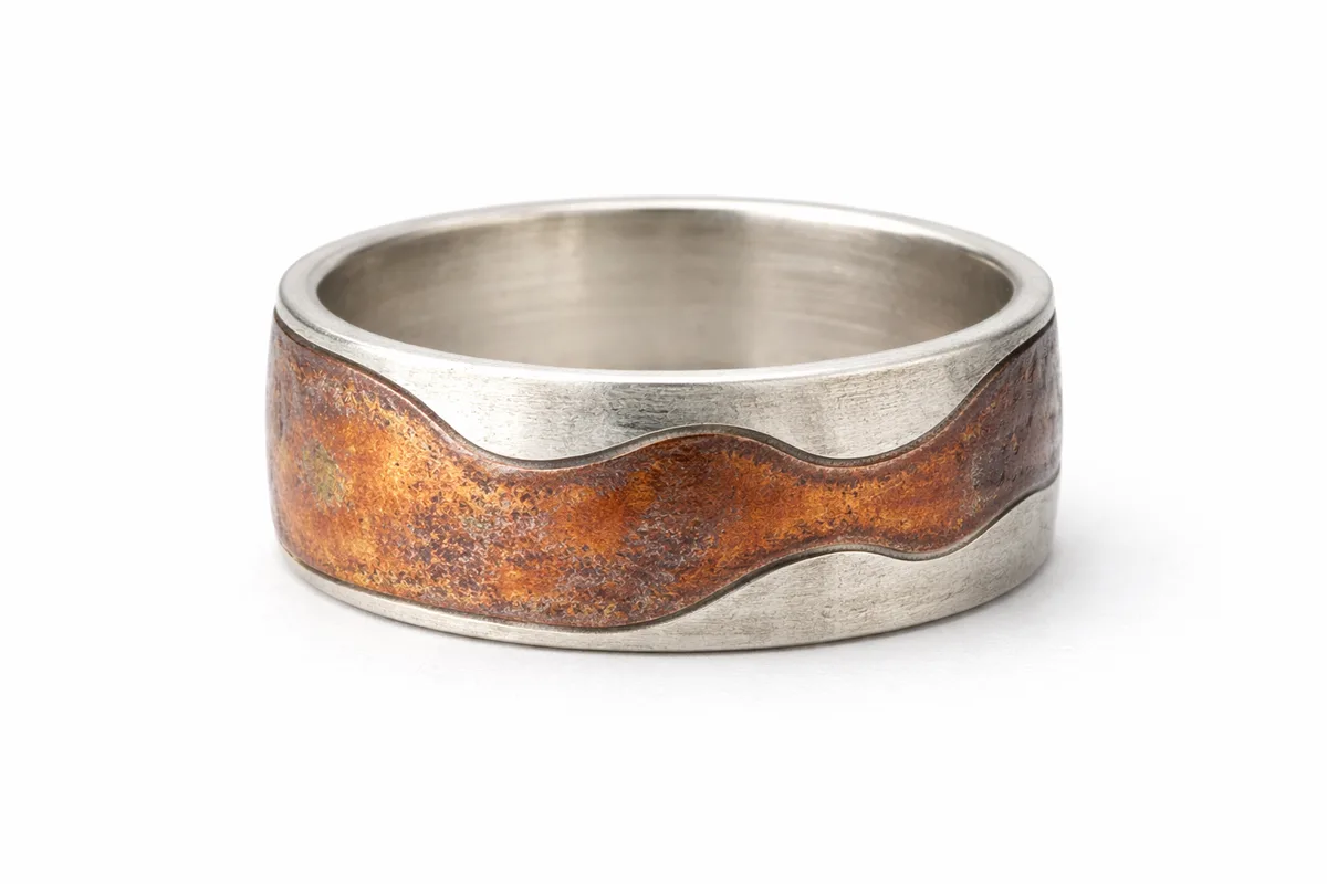 Copper and Silver Ring