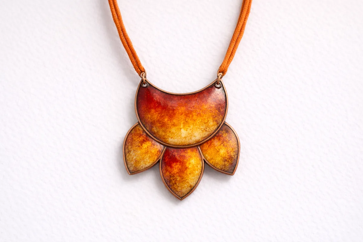 Enamel Pendant, Autumn