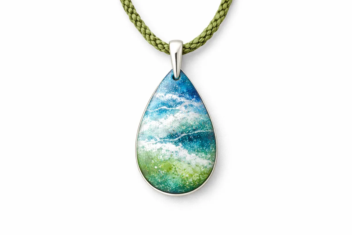 Enamel Pendant, Spring Melt