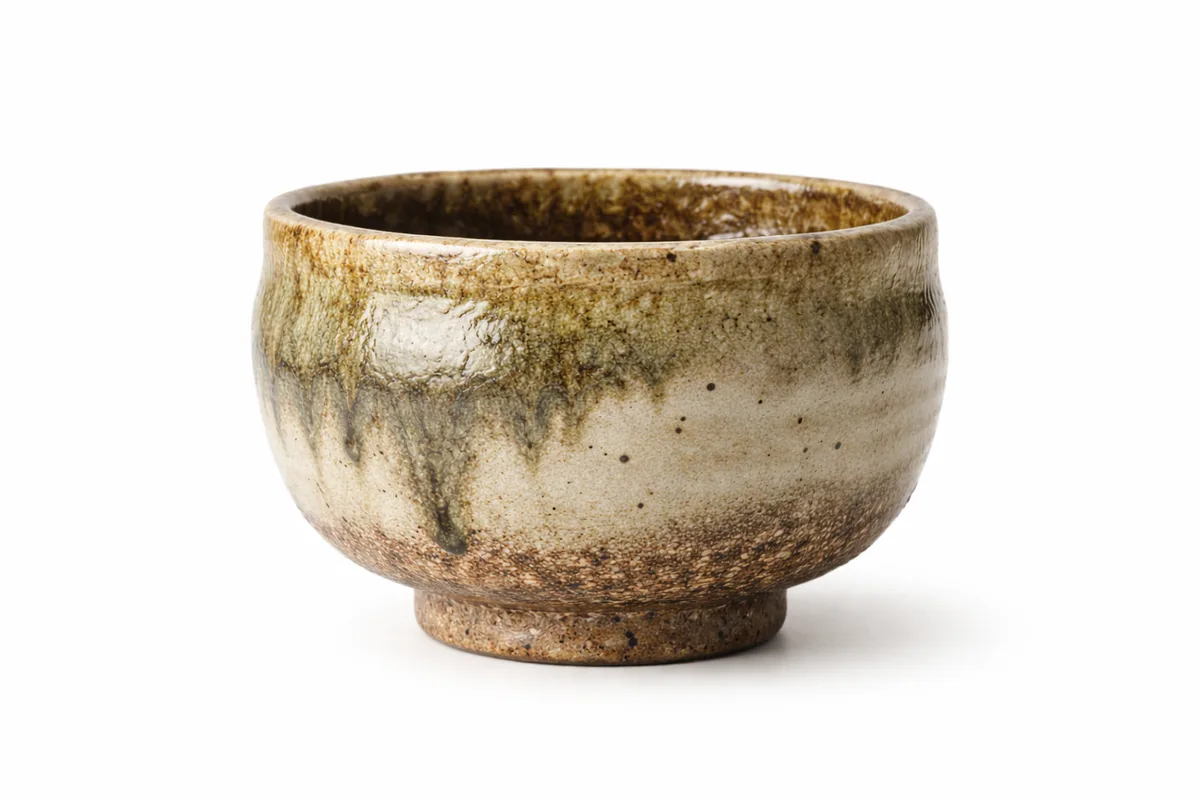 Chawan, ash glaze
